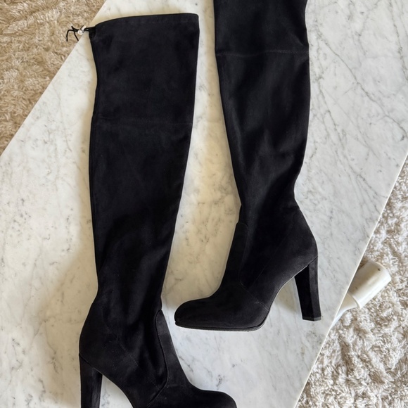 Sam Edelman Kent Black Over-The-Knee Faux Suede Boots Size 8 - Picture 2 of 9